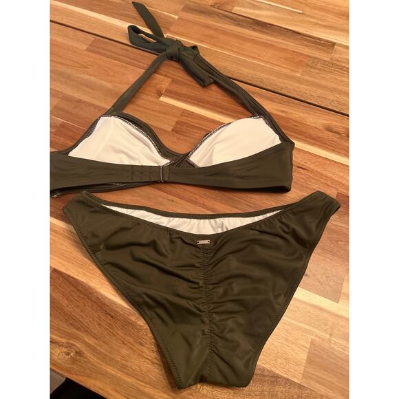 Victoria’s Secret‎ PINK dark olive green cheeky bikini set size medium ￼ - Picture 4 of 4